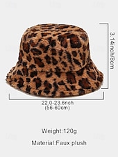 levne Dámské klobouky-Dámská čepice s leopardím potiskem a umělou kožešinou – více barev, polyesterový materiál, moderní a pohodlná na běžné nošení i do zimy