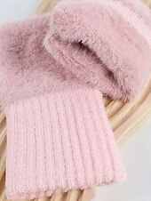 abordables Guantes de mujer-Guantes elásticos de piel sintética para mujer: disponibles en varios colores, suaves y acogedores, perfectos para el invierno y salidas informales.