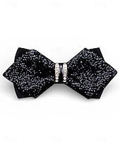 Недорогие Свадьба ACC-Мужской галстук-бабочка из полиэстера с блестками и кристаллами, доступен в нескольких цветах, идеально подходит для свадеб и вечерних мероприятий.