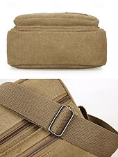 abordables Bolsos de hombre-Bolso bandolera de lona para hombre, varios colores, material duradero, ideal para salidas informales, viajes y uso diario.