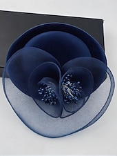 olcso Esküvő ACC-női poliészter kalap, többszínű virágos hálós koktél fejdísz, elegáns vintage stílus esküvőkre, esti vacsorákra, kerti partikra, versenyekre és hivatalos rendezvényekre