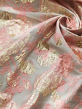abordables Vestidos de cóctel-Corte A Hasta el Tobillo Vestido Midi Vestidos de coctel Elegante Floral Manga Corta Escote en Pico Boda Formal Bolsillo Jacquard con Estampado flor Plisado