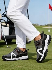 ieftine Încălțăminte de golf pentru bărbați-Teniși sport bărbătești portocalii și negri, ușori, croială confortabilă, încălțăminte elegantă de mireasă pentru miri activi