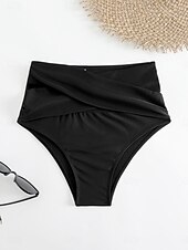 economico Slip bikini-Per donna Costumi da bagno Boxer elasticizzati Costume da bagno Vita alta Vacanza Abbigliamento da Spiaggia Tinta unica Senza Maniche Costumi da bagno