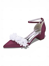 abordables novia-Women's Ivory Pearl Embellished Ankle Strap Heels, Elegant Pointed-Toe Bridal Shoes for Modern City Wedding
