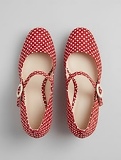 levne Retro styl 50. let-Dámské vintage puntíkované lodičky Mary Jane z 50. let - retro rockabilly boty s kulatou špičkou a robustním podpatkem na středním podpatku na letní dovolenou &amp;večírky
