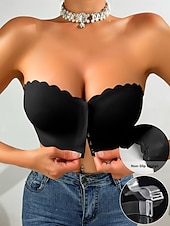 voordelige Tops-Dames Corrigerend ondergoed Modieus Eenvoudig Heldere kleur Blote rug Dagelijks Mouwloos Zwart Wit Bruin Beige Zomer Lente Herfst Winter