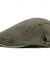 ieftine Pălării pentru bărbați-Șapcă plată bărbătească din bumbac spălat, model Ivy – pălărie de șofer Newsboy cu cataramă reglabilă, stil vintage ușor și respirabil, pentru golf, călătorii, activități în aer liber și purtare zilnică