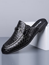billiga Loafers-Röda slip-on loafers för män, krokodilpräglad ovandel, rygglös mule-design, elegant smart casual-stil för strandbröllop, trädgårdsceremonier och sommarevenemang