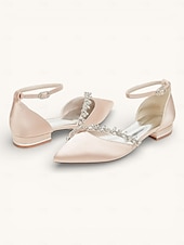 abordables mariée-Chaussures élégantes pour femmes, à petit talon pointu, ornées d'une bride en cristal, idéales pour les mariages formels – des escarpins confortables pour les occasions spéciales.