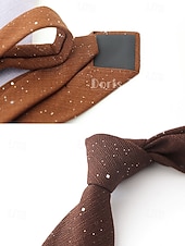 Недорогие Свадьба ACC-Мужской галстук из полиэстера с эффектом мерцания – в нескольких цветах, элегантный для свадеб и ужинов, однотонный с легким мерцающим эффектом.