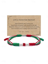 Χαμηλού Κόστους Βραχιόλια &amp; Bangles-Πλεκτά Φαντασία Μόδα Μοντέρνα Εξατομικευόμενο Ρητίνη Βραχιόλι Κοσμήματα Θαλασσί / Μαύρο / Κίτρινο Για Καθημερινά Δώρο Αργίες