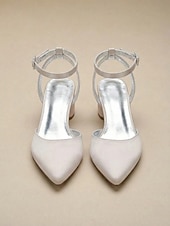 economico Damigella d&amp;#39;onore-scarpe da damigella color carne per donna – scarpe da sposa con tacco basso a blocco, punta a punta, cinturino alla caviglia, eleganti décolleté da sposa