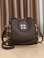 お買い得  ハンドバッグ＆トートバッグ-女性用PUレザーショルダーバッグ、マルチカラー、複数の持ち運びスタイルを備えた多用途のデザイン、スタイリッシュで広々とした日常使いに最適