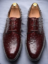 cheap Derby Shoes-Men's Genuine Leather Derby Shoes – Brown Cowhide Derby Shoes for Weddings, Business Events and Formal Occasions