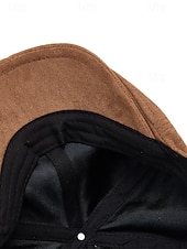 voordelige Herenhoeden-Heren suède platte pet in diverse kleuren, klassieke newsboy-pet, comfortabel en stijlvol, perfect voor casual en semi-formele gelegenheden.
