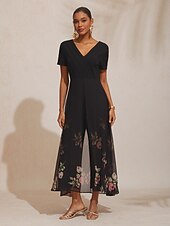 olcso Jumpsuits-tencel roma színátmenetes mintás patchwork overál vakációra és partira