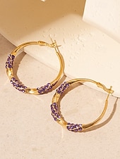 billiga Bröllop ACC-Damörhängen med strassutsmyckning, flera färger, legeringsmaterial, perfekta för bröllop och fester