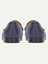 cheap Loafers-Men's Elegant Blue Leather Loafers – Comfortable and Stylish, Perfect for Weddings, Formal Events and Special Occasions
