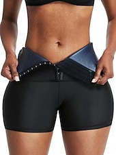 cheap Control Panties-Women's Shapewear Fashion Sweet Pure Color Patchwork Shorts Vacation Street Going out Blue Silver Spring Fall Tailored Fit
