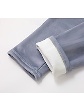  Naisten fleecevuoratut leggingsit Fleece-housut Leggingsit Perus Vapaa-aika Täyspitkä Korka vyötärö Kirjain Pidä lämpimänä Mukava paksuntaa Elastinen Kausaliteetti Päivittäin ulko- Sininen Musta