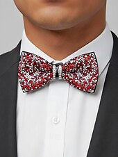 Недорогие Свадьба ACC-Мужской галстук-бабочка из полиэстера с блестками и кристаллами, доступен в нескольких цветах, идеально подходит для свадеб и вечерних мероприятий.