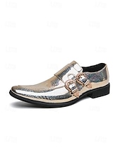 cheap Monk Shoes-Men's Gold Patent Leather Double Monk Strap Loafers - Luxe Footwear for Formal Dinners and Special Events and Weddings