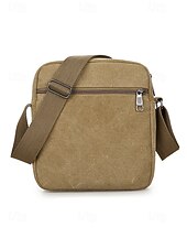 abordables Bolsos de hombre-Bolso bandolera de lona para hombre, varios colores, material duradero, ideal para salidas informales, viajes y uso diario.
