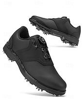 baratos Sapatos de Golfe Masculinos-Sapatos de golfe masculinos brancos, construção leve e respirável, sola com aderência estável, estilo esportivo e elegante para campos de golfe e atividades ao ar livre.