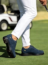 economico Scarpe da Golf da Uomo-Per uomo Vintage Sportivo Casual All'aperto Golf Microfibra Confortevole Allacciatura Nero Bianco Giallo Estate Primavera Autunno