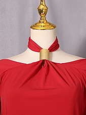 abordables Semi-formal / Cóctel-Two Piece Sheath Column Floor Length Wedding Guest Dress Wedding Guest Dresses Elegant Daily Cap Sleeve Halter Neck Garden Party Wedding with Ruched