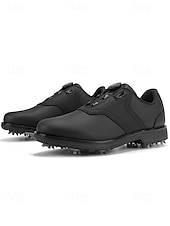 baratos Sapatos de Golfe Masculinos-Sapatos de golfe masculinos brancos, construção leve e respirável, sola com aderência estável, estilo esportivo e elegante para campos de golfe e atividades ao ar livre.