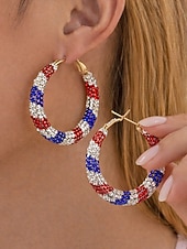  Vereinigte Staaten 250. Jubiläum Damen thematische Acryl Ohrringe – Mehrere Designs Rot Weiß und Blau perfekt für den Unabhängigkeitstag und US-Feierlichkeiten