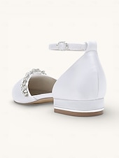 abordables mariée-Chaussures élégantes pour femmes, à petit talon pointu, ornées d'une bride en cristal, idéales pour les mariages formels – des escarpins confortables pour les occasions spéciales.