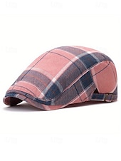 cheap Accessories-Men's Plaid Flat Cap Newsboy Hat, Cotton-Polyester Blend, Multi-Color Classic Ivy Style Cap for St. Patrick's Day Celebration &amp; Everyday Casual Wear
