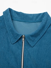 Χαμηλού Κόστους Καθημερινά μπουφάν-Ανδρικά Κοτλέ σακάκι Causal Καθημερινά Τσέπη Φθινόπωρο Χειμώνας Συμπαγές Χρώμα Βίντατζ Καθημερινά Κολάρο Πουκαμίσου Κανονικό Μαύρο Πράσινο Ανοικτό Βαθυγάλαζο Σκούρο πράσινο Καφέ Σακάκια