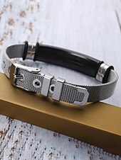 halpa Miesten korut-Miesten ruostumattomasta teräksestä valmistettu ristirannekoru – useita värivaihtoehtoja, kestävä ja tyylikäs, täydellinen rentoon ja arkeen