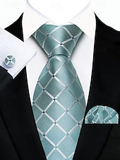 Недорогие Свадьба ACC-Набор мужских галстуков, нагрудных платков и запонок, полиэстер, разноцветные, для торжественных случаев, жениха, свадьбы, Дня святого Валентина, деловых мероприятий.