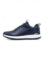economico Scarpe da Golf da Uomo-scarpe da golf da uomo bianche e nere con design ventilato, ideali per campi da golf e sport all'aria aperta