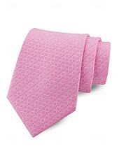 abordables Boda ACC-Corbata de poliéster para hombre, con diseño de cuadrícula pequeña, varios colores, largo ajustable, adecuada para bodas, negocios y viajes diarios.