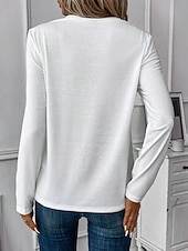 economico Magliette di San Patrizio-T-shirt da donna per il giorno di San Patrizio Graphic Shamrock Lettera Stilosa Classica Casual a maniche lunghe Collo tondo Tops normali Stampa Daily Blu Nero Bianca Rosa Beige Primavera Autunno