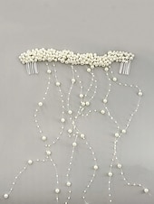 Недорогие Свадьба ACC-Женское украшение для волос с кисточками из искусственного жемчуга, элегантный свадебный аксессуар для свадеб, идеально подходит для невест.