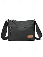 baratos Malas a tira-colo-Bolsa transversal feminina em nylon, com grande capacidade, leve e com vários bolsos, ideal para o dia a dia, viagens, compras e uso na cidade. Estilo casual multicolorido.