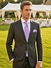 Недорогие Свадьба ACC-Набор мужских галстуков, нагрудных платков и запонок, полиэстер, разноцветные, для торжественных случаев, жениха, свадьбы, Дня святого Валентина, деловых мероприятий.