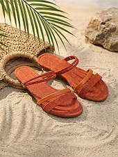 billiga Kvinnor-Blå denimsandaler med flera remmar för dam – avslappnad tropisk ö-stil, bekväma sandaler med öppen tå för strandpromenader och sommarresorter