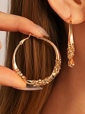 billiga Bröllop ACC-Damörhängen med strassutsmyckning, flera färger, legeringsmaterial, perfekta för bröllop och fester