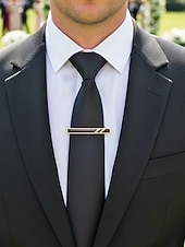 economico Matrimonio ACC-Fermacravatta in lega da uomo, vari colori, design elegante per matrimoni e spostamenti di lavoro, accessorio elegante e durevole