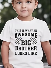 voordelige Grappige 3D-humor voor jongens-Jongens 3D Grafisch Brief T-shirt Korte mouw 3D-afdrukken Zomer Lente Sport Modieus Streetwear Kinderen 4-12 jaar Strakke ronde hals Casual Dagelijks Buiten Normale pasvorm