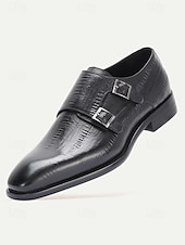 tanie Buty mnicha-czarne skórzane półbuty męskie typu oxford – klasyczny, sznurowany model z perforowanymi detalami, idealne na wesela, spotkania biznesowe i oficjalne okazje