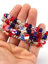 billige Armbånd og armringer-Perler Fancy Alfabet Formet Mote Personalisert Østerrisk krystall Armbånd Smykker Blå / Kongeblå Til Daglig Gave Ferie